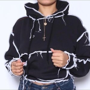Hooded Patchwork Top